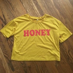 Cropped “Honey” T-shirt